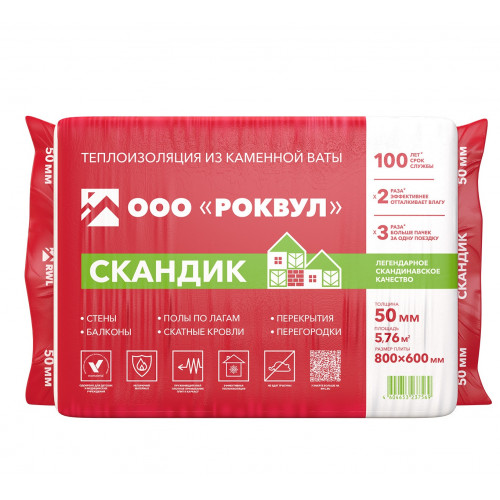 Роквул Лайт Баттс Скандик (2.88м2)