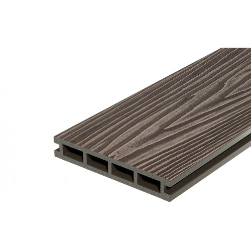 Террасная доска Decking Country 150x24x3000 Венге (Тёмный орех)