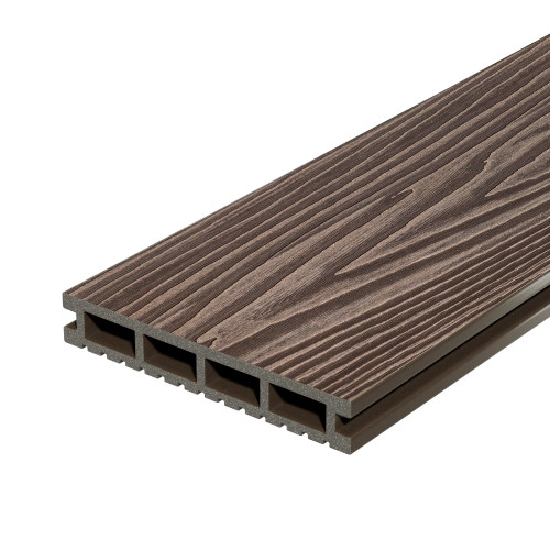 Террасная доска Decking Urban 150x24x3000 Венге (Тёмный орех)